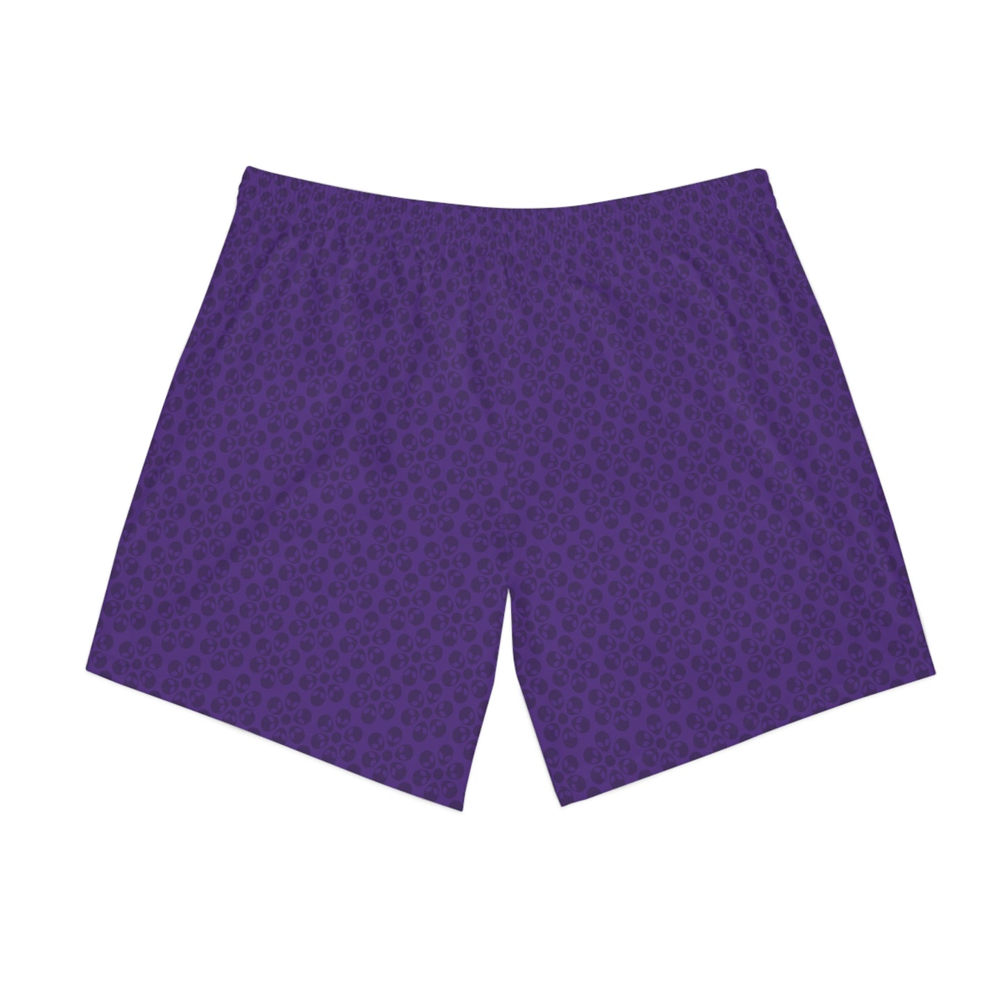 Mens Elastic Beach Shorts  Alien Flowers Purple