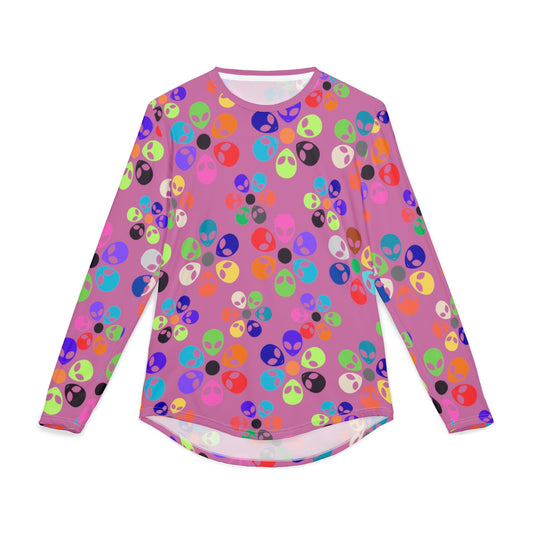 Colorful Alien Floral UV Protection Shirt for Men Beachwear Outdoor Activities Summer Fashion Gift for Alien Enthusiasts Light Pink