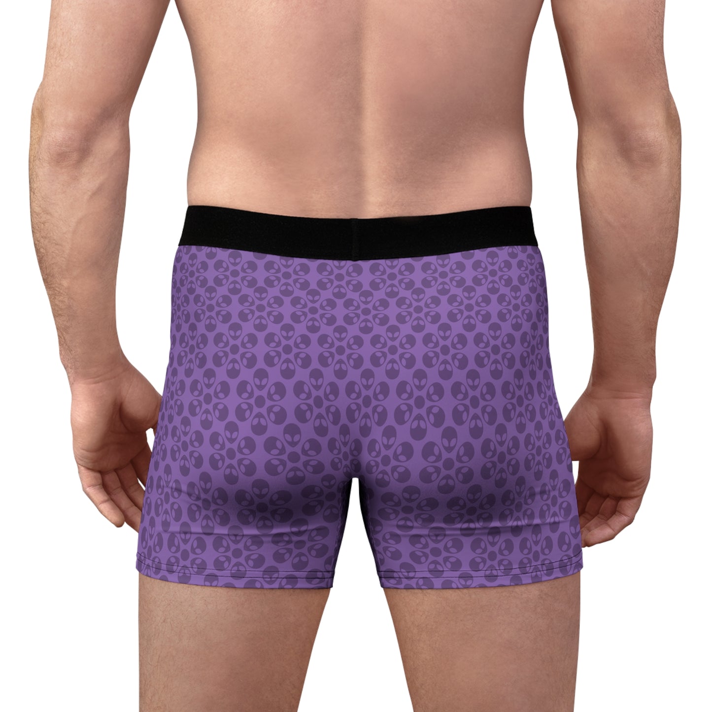 Mens Boxer Briefs  Alien Flowers Light Purple