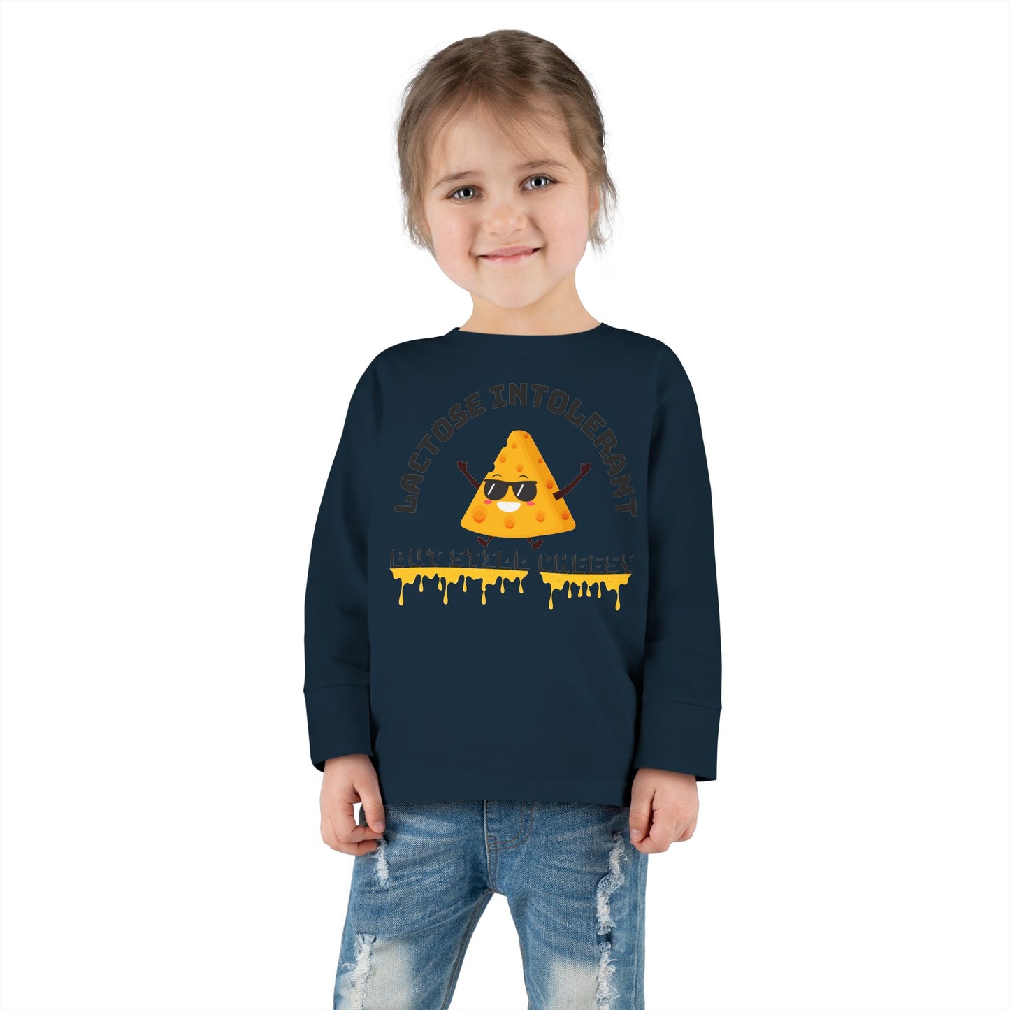 Cute Toddler Long Sleeve Tee - "Lactose Intolerant" Funny T-Shirt - Perfect Gift for Kids, Baby Showers, Birthday Parties, Everyday Wear