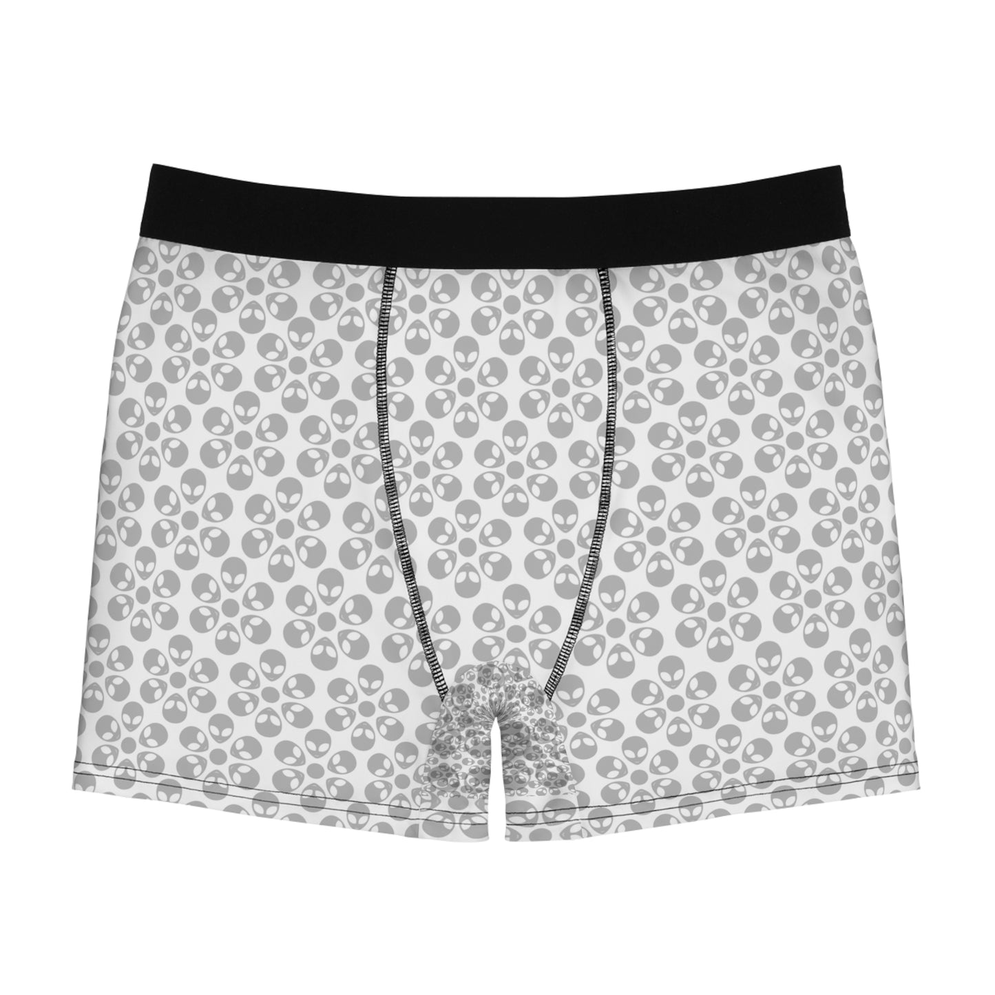 Mens Boxer Briefs  Alien Flowers White