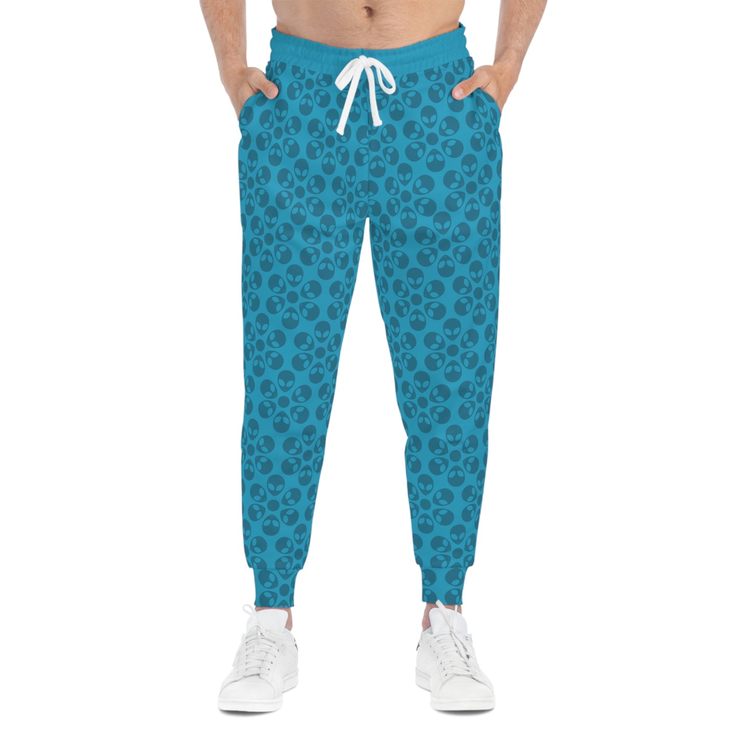 Stylish Floral Athletic Joggers Trendy Joggers Comfortable Workout Pants Casual Loungewear Gifts for Fitness Lovers Alien Flowers Turquoise