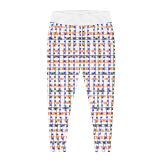 Plus Size Plaid Leggings  Comfortable and Stylish Perfect for Everyday Wear Active Lifestyle Casual Outings Halloween & Fall [...] Train Tracks Pink