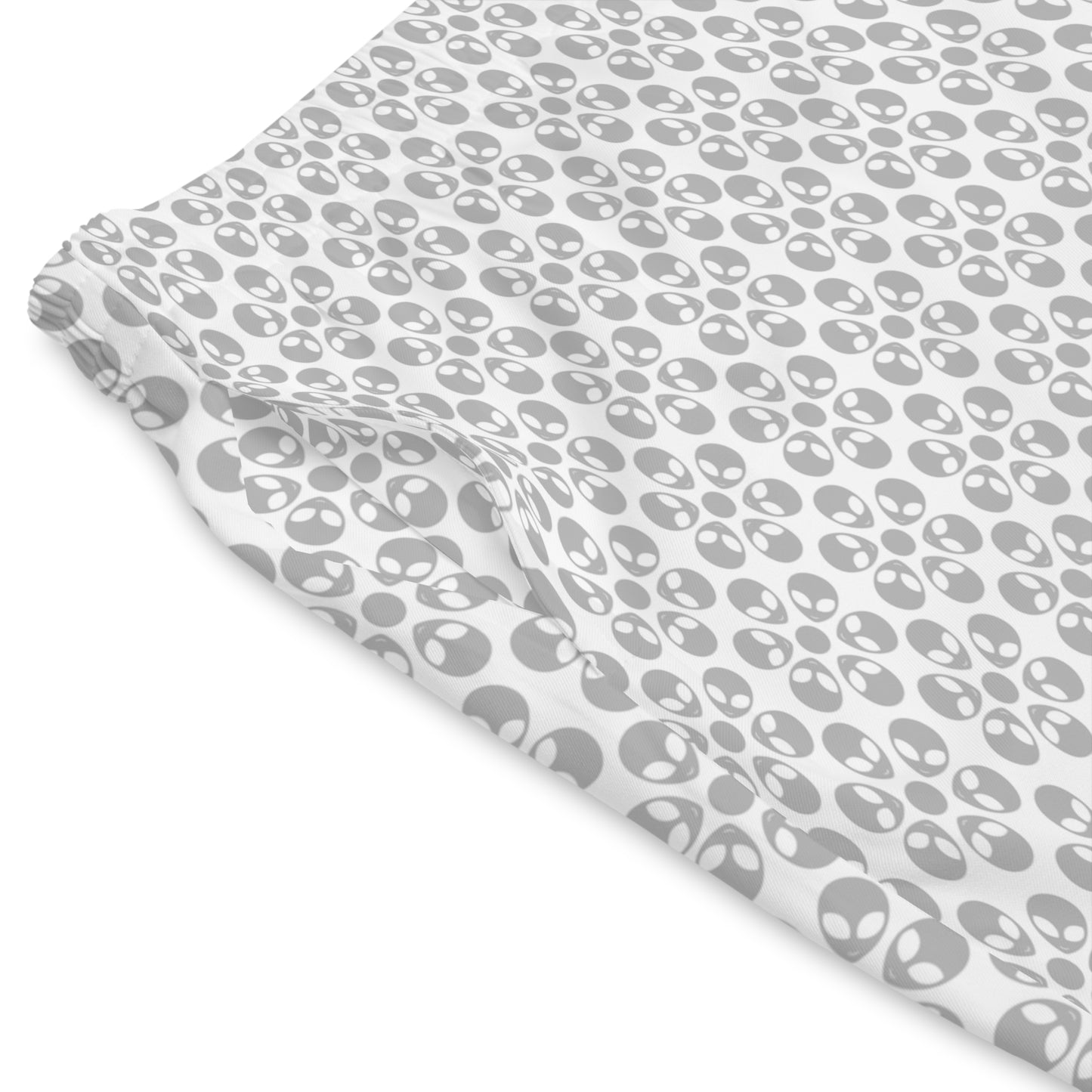 Mens Elastic Beach Shorts  Alien Flowers White