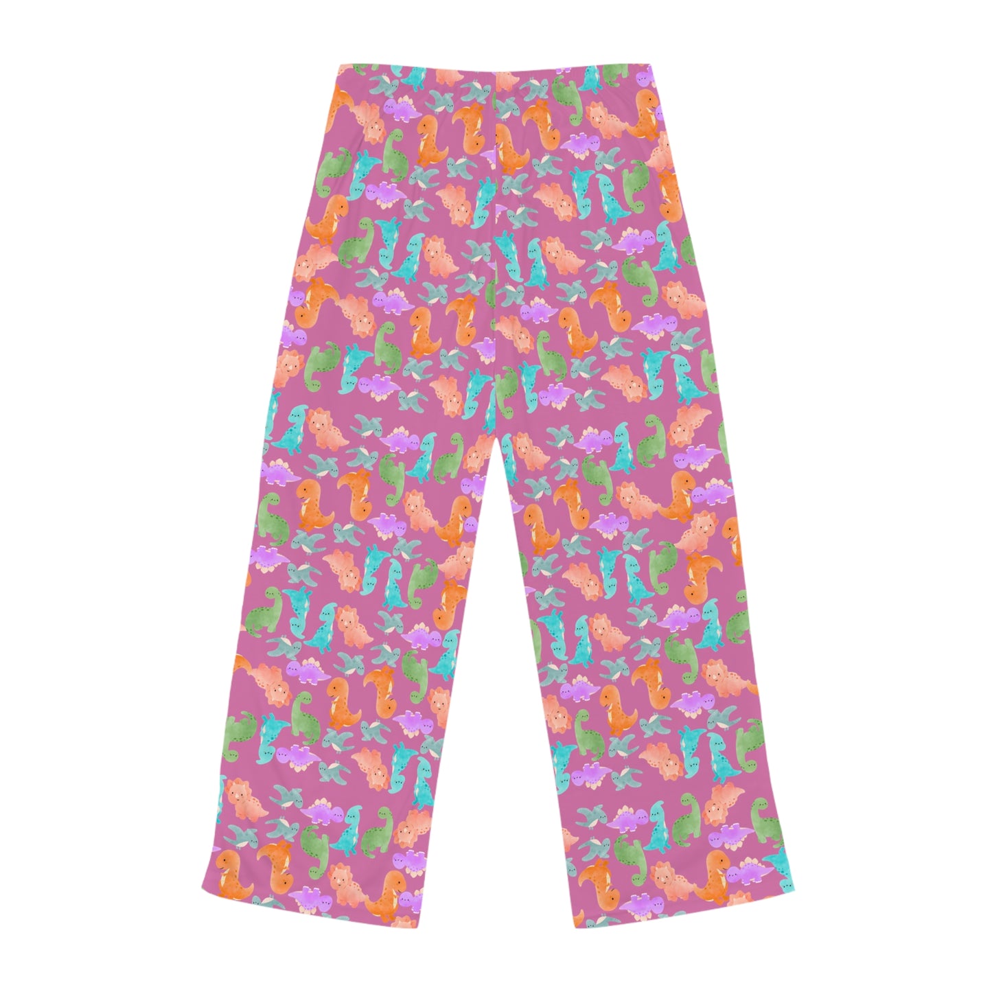 Dino Pattern Womens Pajama Pants Cozy Sleepwear Fun Lounge Pants Perfect Gift for Sleepovers Summer Vibes Beach Lovers Rainbow Dinos Light Pink