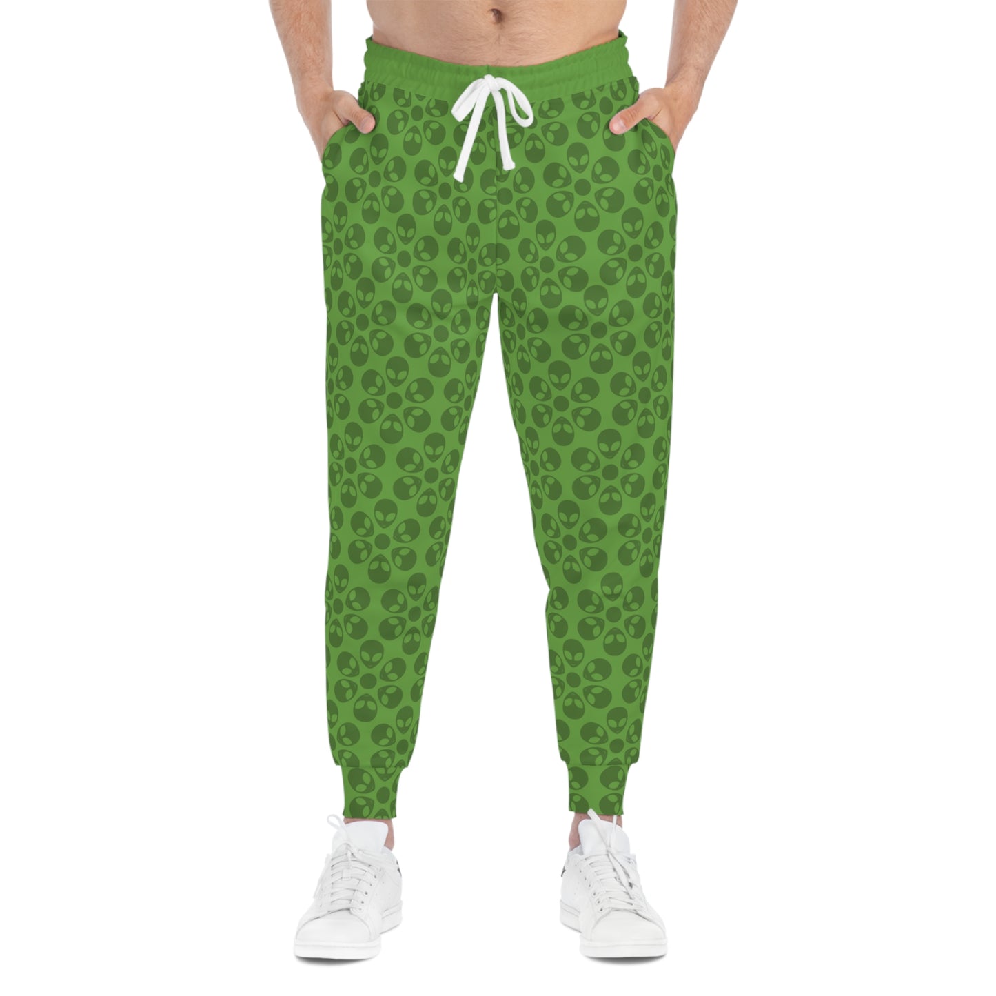 Stylish Floral Athletic Joggers Trendy Joggers Comfortable Workout Pants Casual Loungewear Gifts for Fitness Lovers Alien Flowers Green