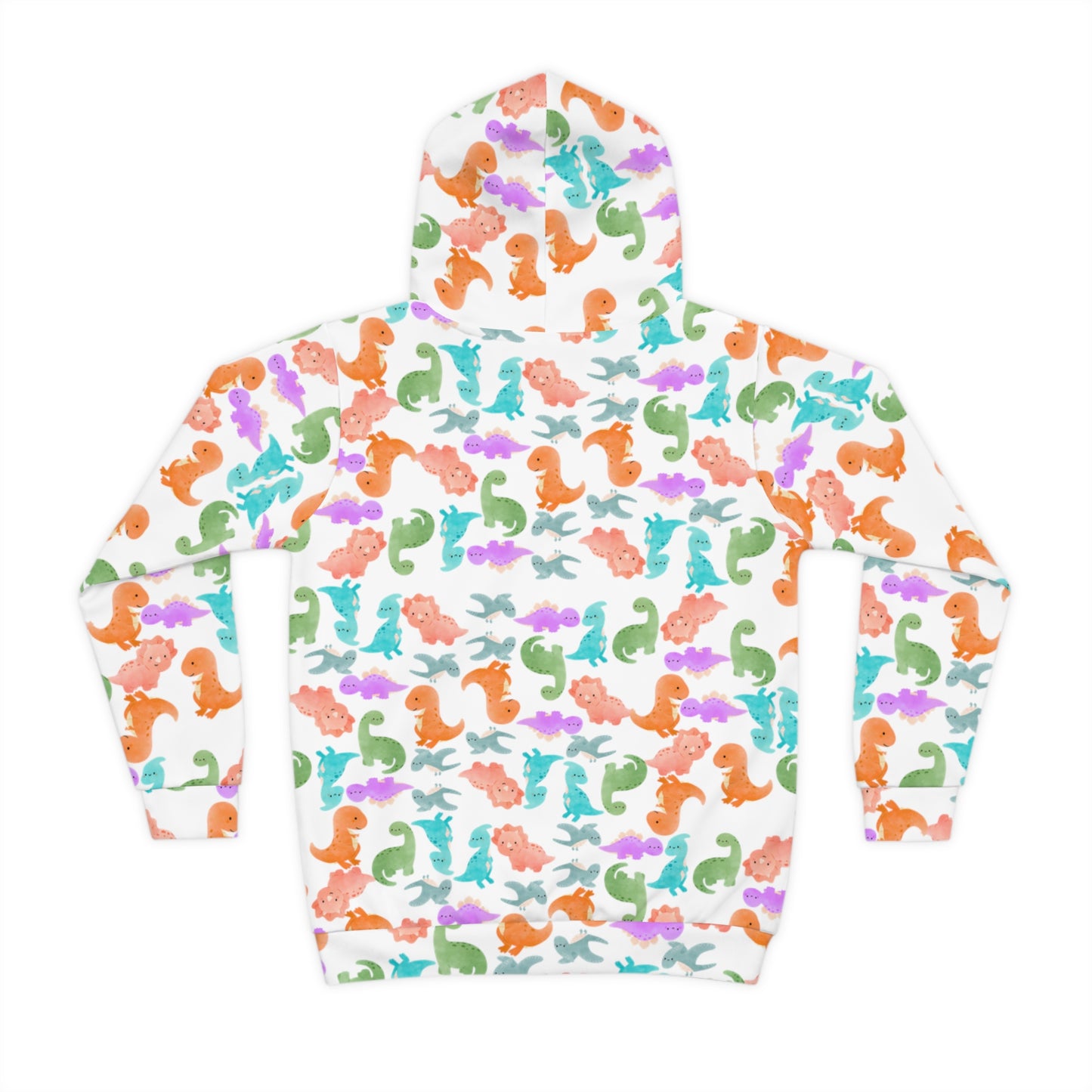 Colorful Dino Childrens Hoodie | Cozy Kidswear Beachwear Summer Adventure Birthday Gift Cute Animal Apparel Rainbow Dinos Crusta
