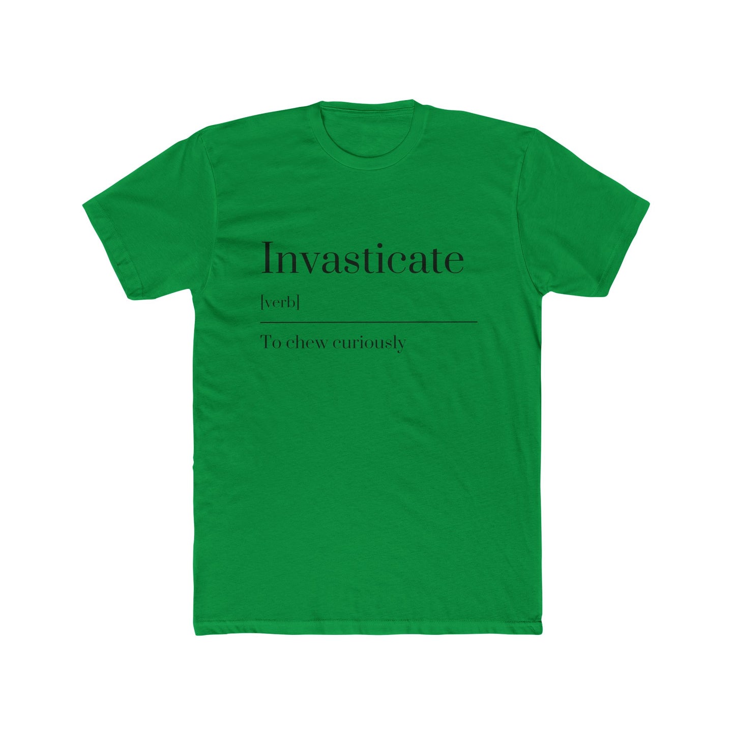 Unisex Invasticate Definition Tee - Casual Wear, Gift for Word Lovers, Everyday Comfort, Literary T-Shirt, Unique Definition Shirt