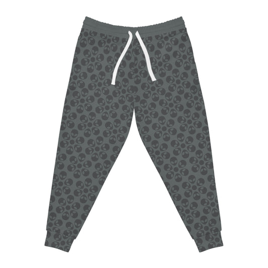 Stylish Floral Athletic Joggers Trendy Joggers Comfortable Workout Pants Casual Loungewear Gifts for Fitness Lovers Alien Flowers Dark Grey
