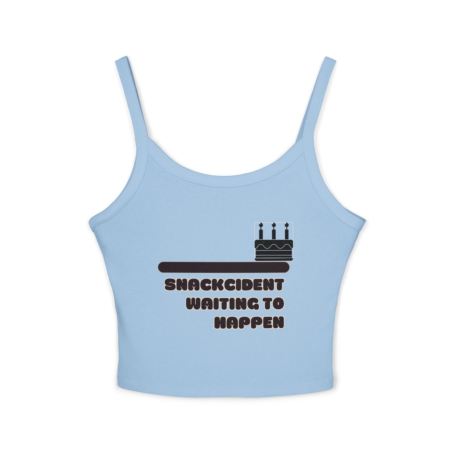 Funny Snackcident Tank Top, Women's Graphic Tank, Cute Summer Top, Unique Gift for Food Lovers, Casual Wear, Motivational Apparel