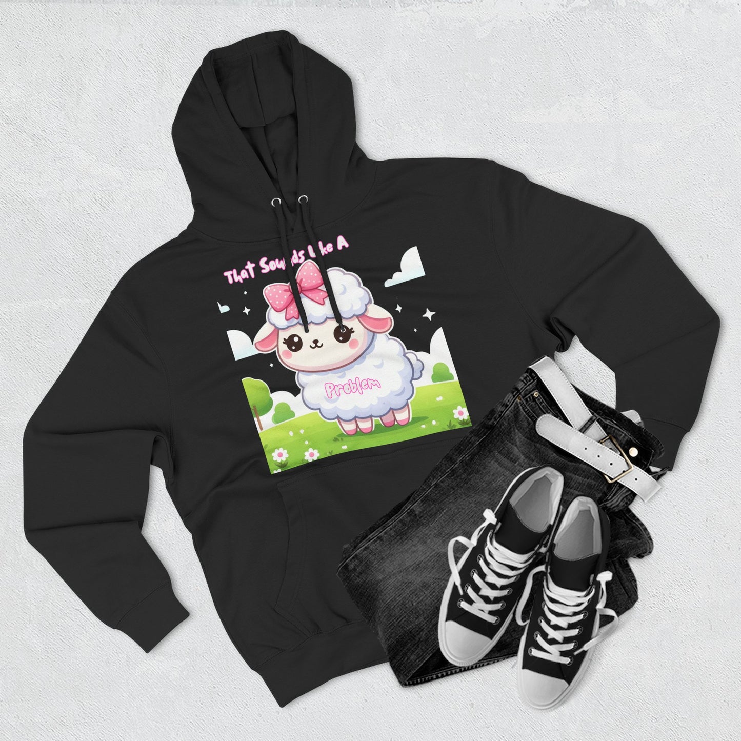 Ewe Problem - Three-Panel Fleece Hoodie