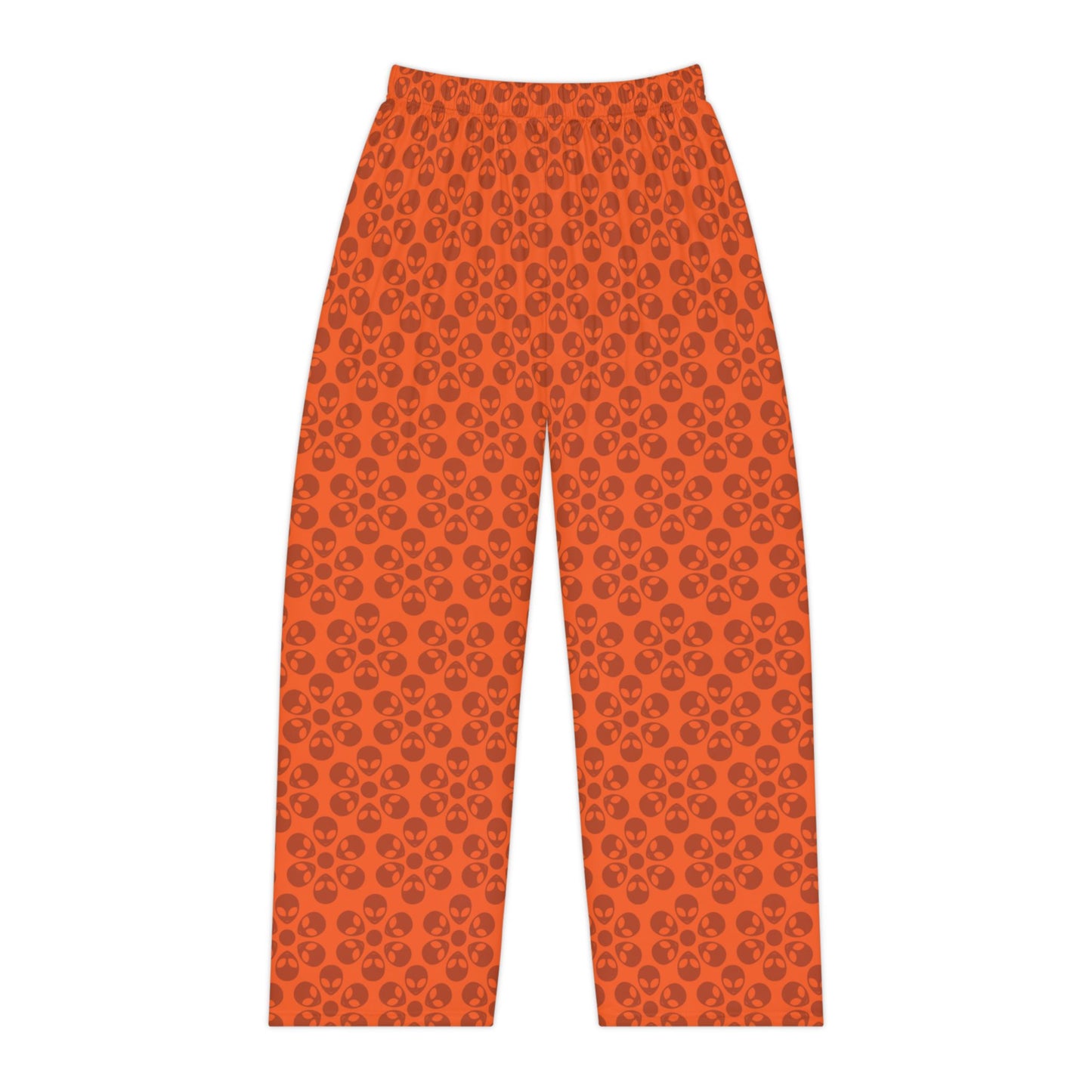 Cozy Floral Womens Pajama Pants Relaxed Loungewear Soft Sleepwear Perfect for Cozy Nights Gift for Her Comfortable Staying In Alien Flowers Orange