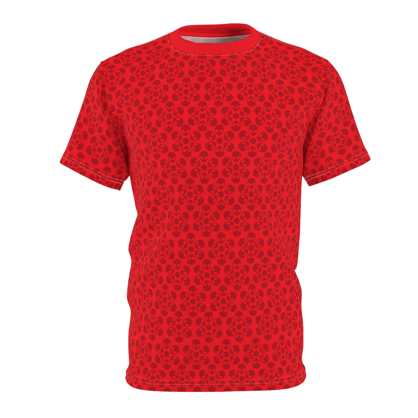 Stylish Floral Print Tee Casual Unisex TShirt Gift for Her/Him Summer Fashion Birthday Gift Everyday Wear Trendy Apparel Alien Flowers Red