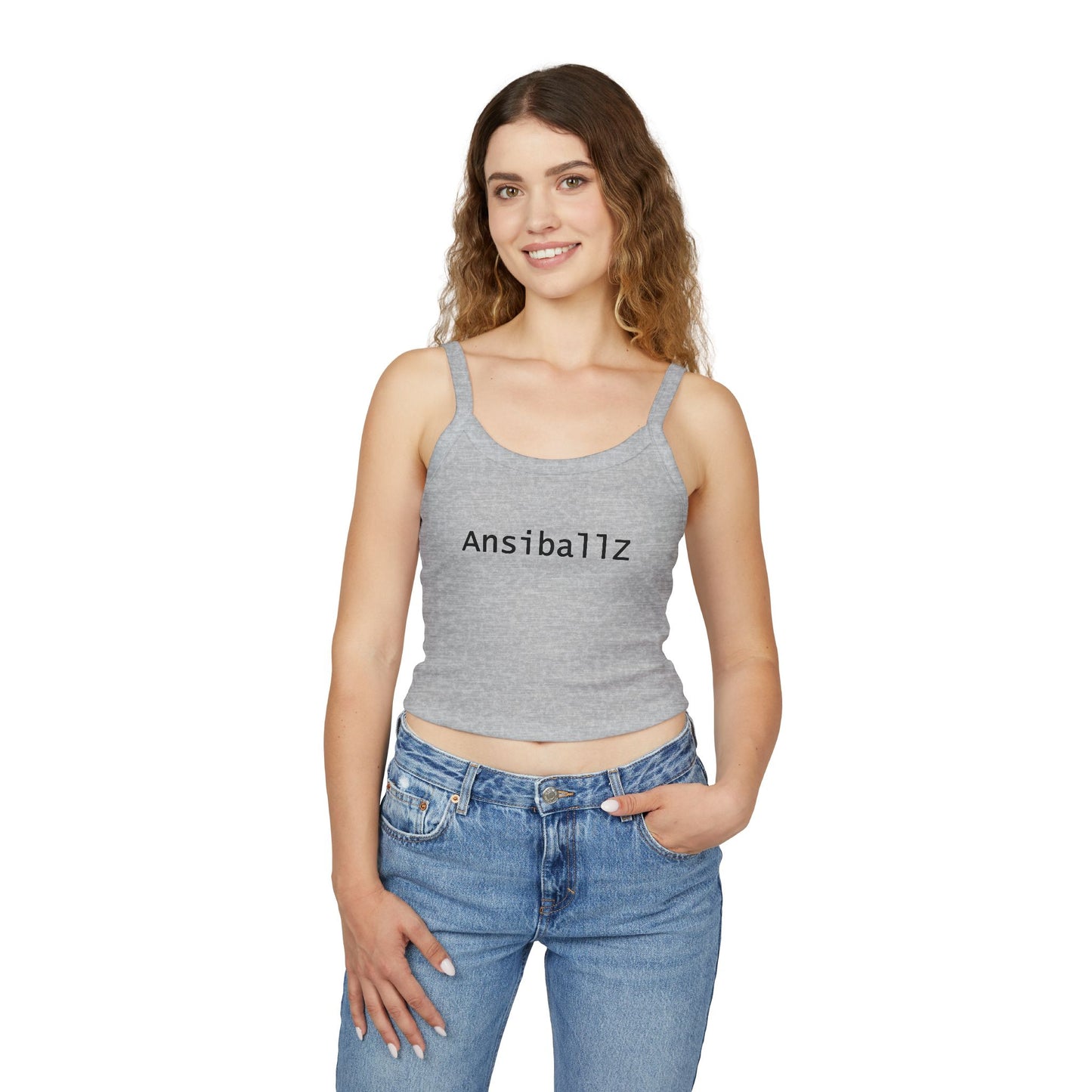 Trendy Women's Spaghetti Strap Tank Top with 'Ansiballz' Design | Ideal for Summer, Casual Wear, Gifts, Festivals, Lounging