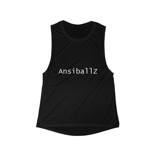 Women's Flowing Graphic Muscle Tank - Casual Summer Top, Workout Gear, Gift for Fitness Lovers, Daily Wear, Trendy Activewear