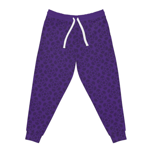 Stylish Floral Athletic Joggers Trendy Joggers Comfortable Workout Pants Casual Loungewear Gifts for Fitness Lovers Alien Flowers Purple