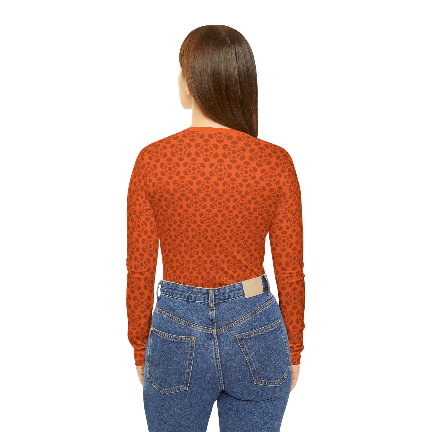 Chic Floral VNeck Shirt Stylish Womens Top Perfect for Everyday Wear Casual Gatherings Spring Outings Mother’s Day Gift Alien Flowers Orange