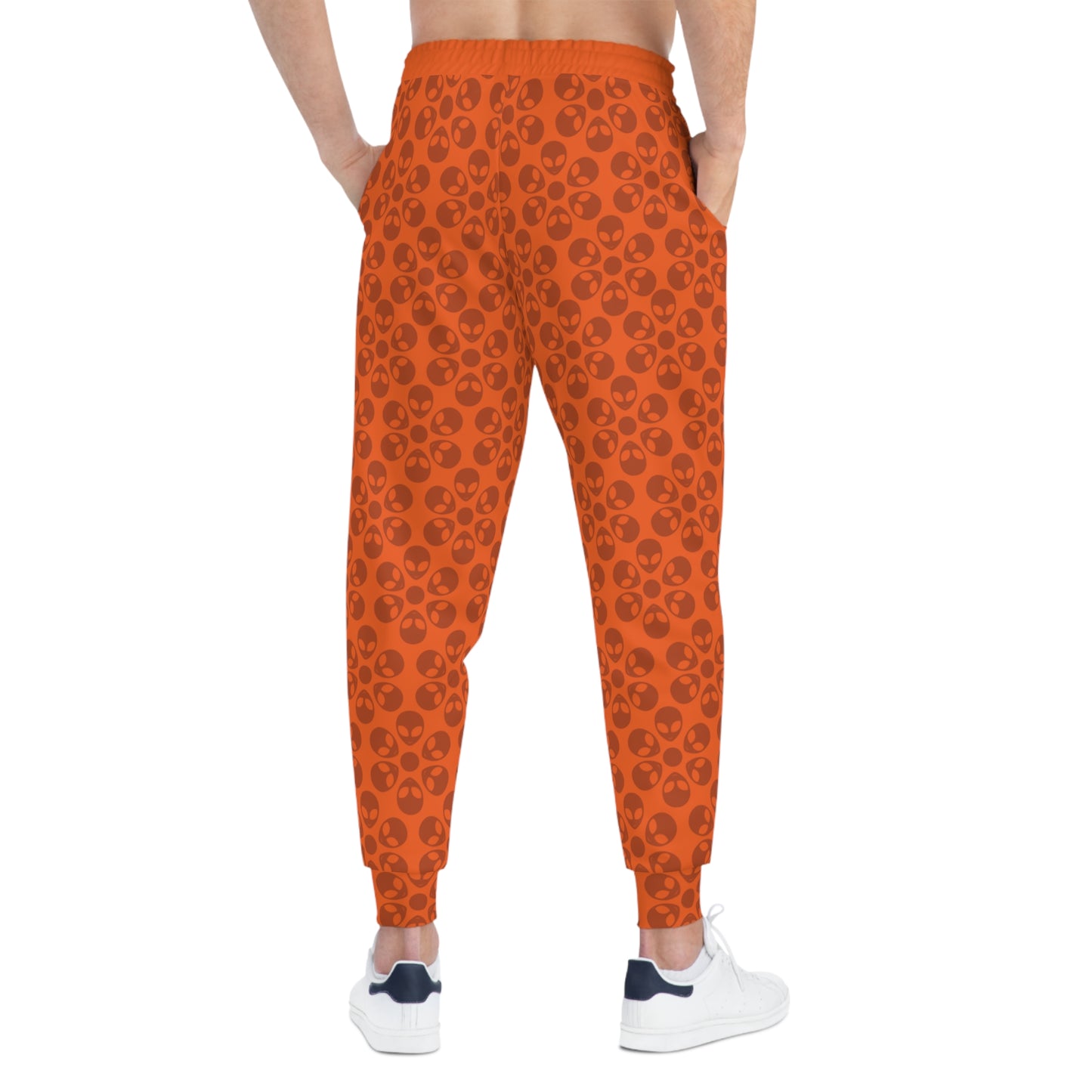 Stylish Floral Athletic Joggers Trendy Joggers Comfortable Workout Pants Casual Loungewear Gifts for Fitness Lovers Alien Flowers Orange