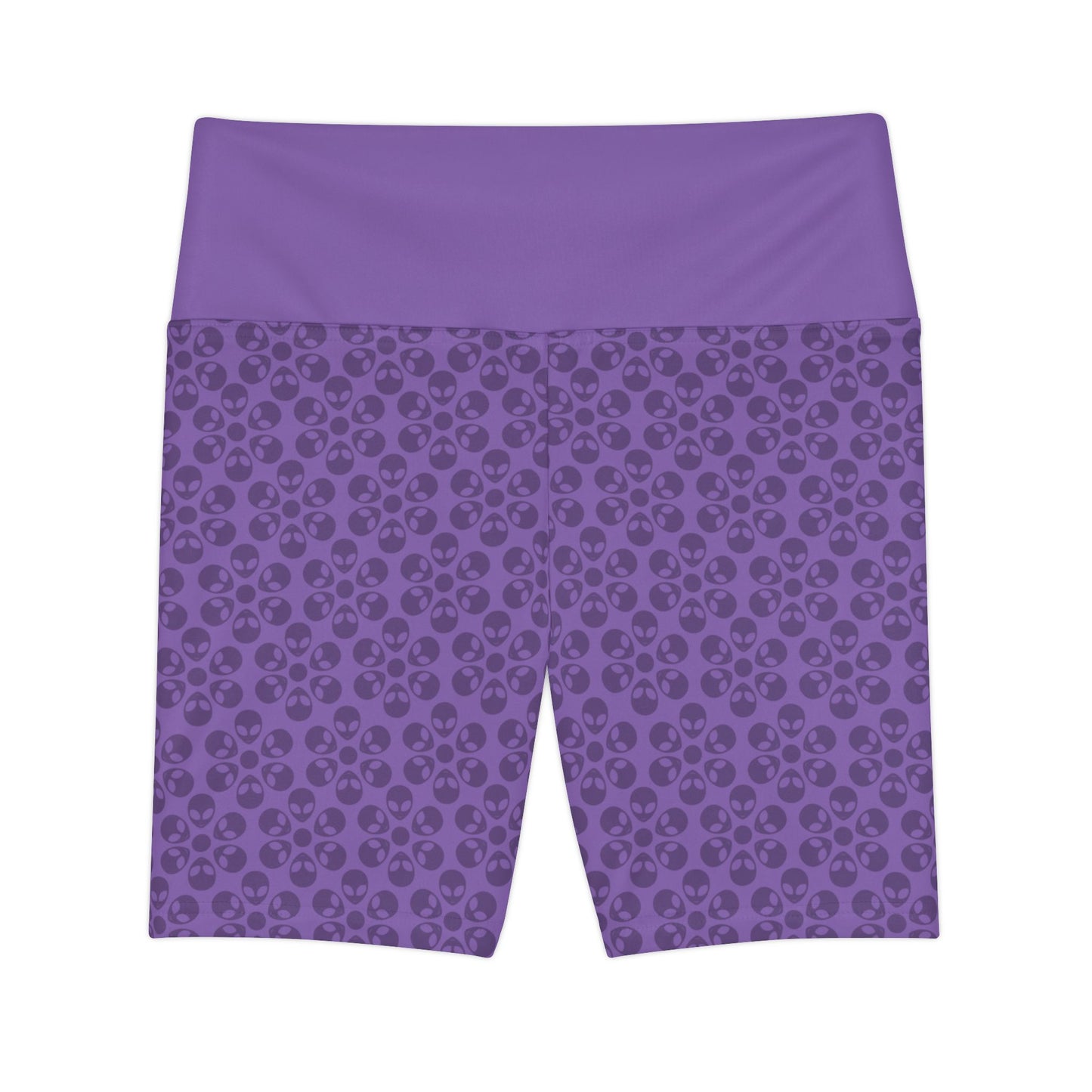 Womens Workout Shorts  Alien Flowers Light Purple