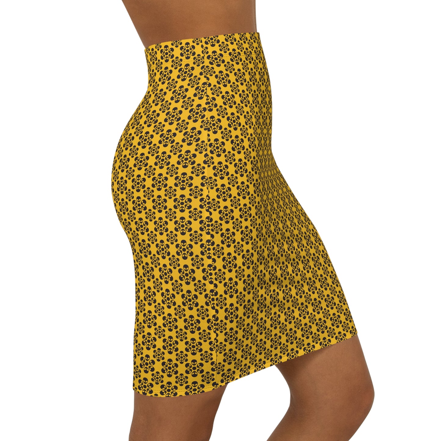 Alien Pencil Skirt - Yellow