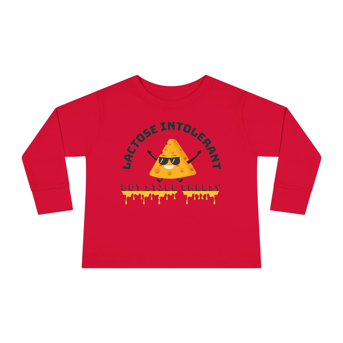 Cute Toddler Long Sleeve Tee - "Lactose Intolerant" Funny T-Shirt - Perfect Gift for Kids, Baby Showers, Birthday Parties, Everyday Wear
