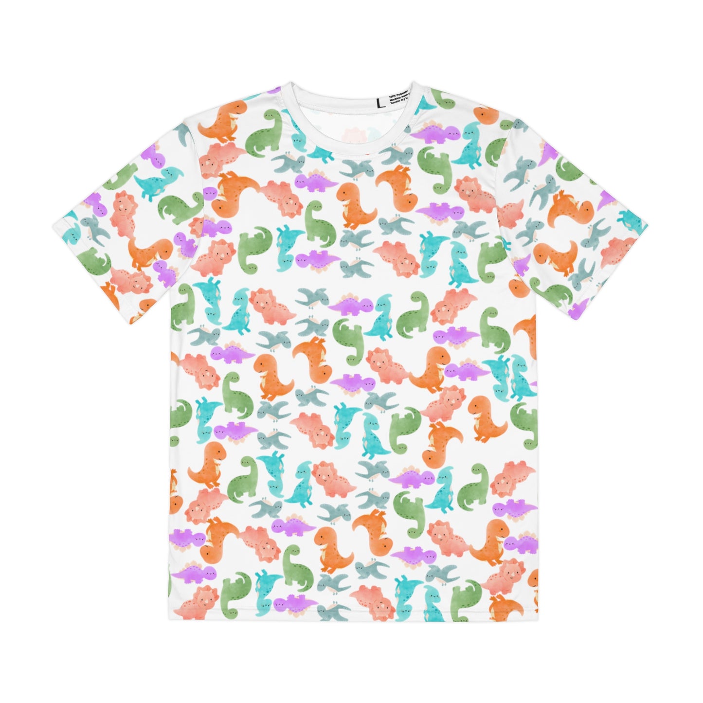 Colorful Dino Tee  Fun Playful Shirt for Ocean Lovers Casual Wear Summer Outfits Beach Activities Gifts for Him Rainbow Dinos Black