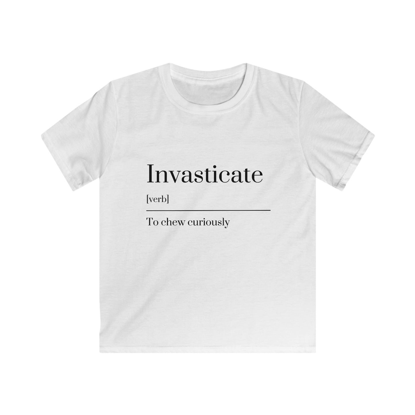 Curious Kids Tee - Invasticate Definition Shirt, Funny Youth T-Shirt, Gift for Kids, Educational Apparel, Classroom Wear