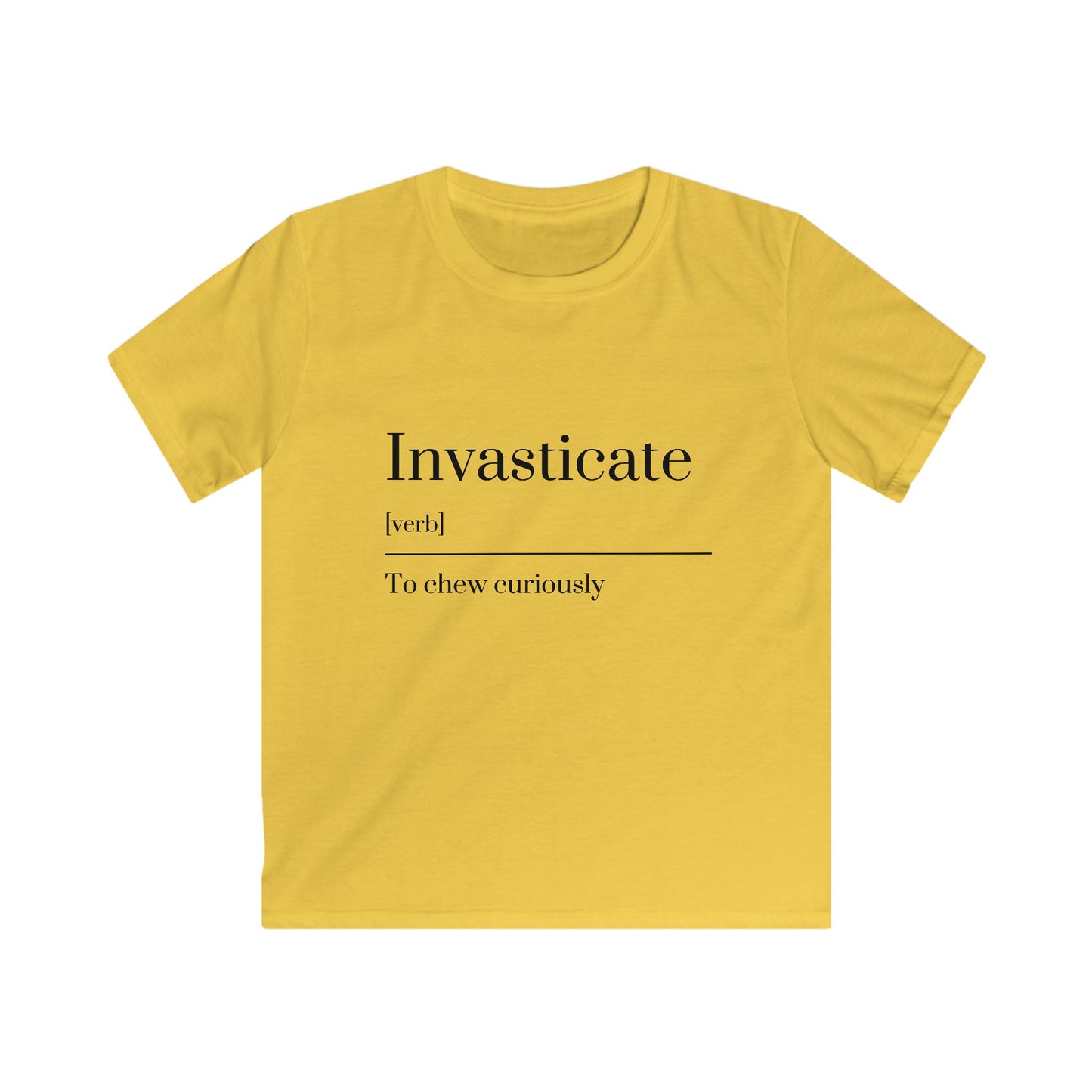 Curious Kids Tee - Invasticate Definition Shirt, Funny Youth T-Shirt, Gift for Kids, Educational Apparel, Classroom Wear