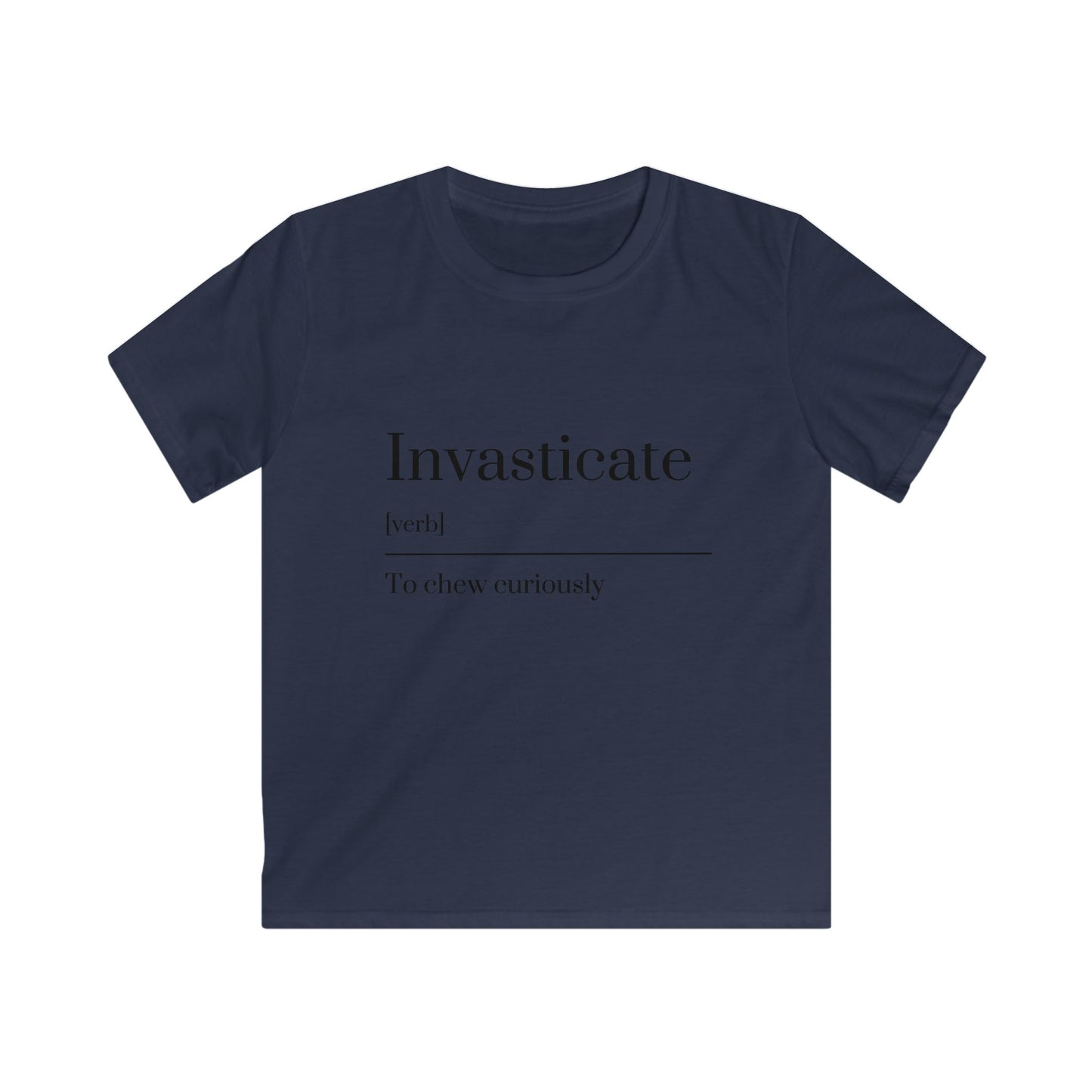 Curious Kids Tee - Invasticate Definition Shirt, Funny Youth T-Shirt, Gift for Kids, Educational Apparel, Classroom Wear