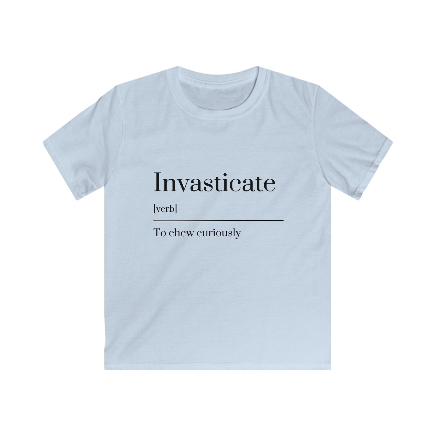 Curious Kids Tee - Invasticate Definition Shirt, Funny Youth T-Shirt, Gift for Kids, Educational Apparel, Classroom Wear
