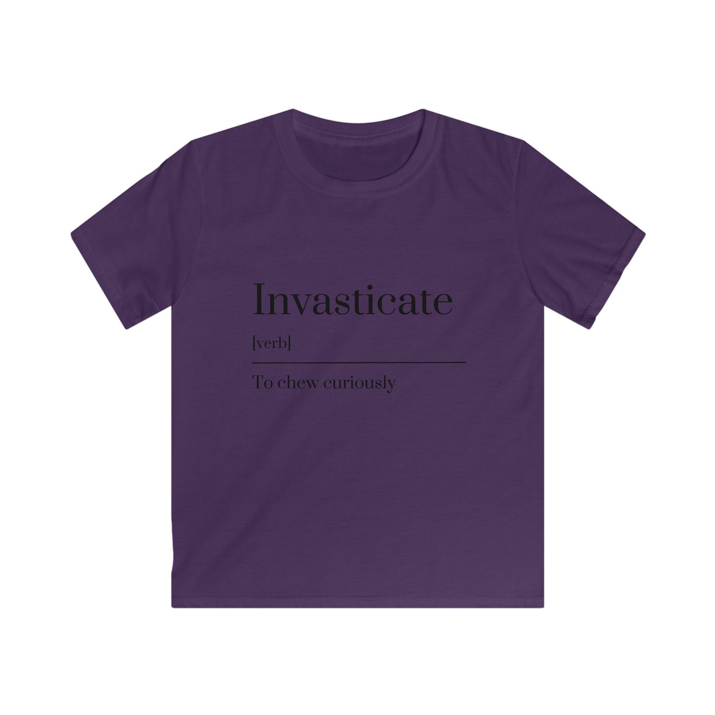 Curious Kids Tee - Invasticate Definition Shirt, Funny Youth T-Shirt, Gift for Kids, Educational Apparel, Classroom Wear