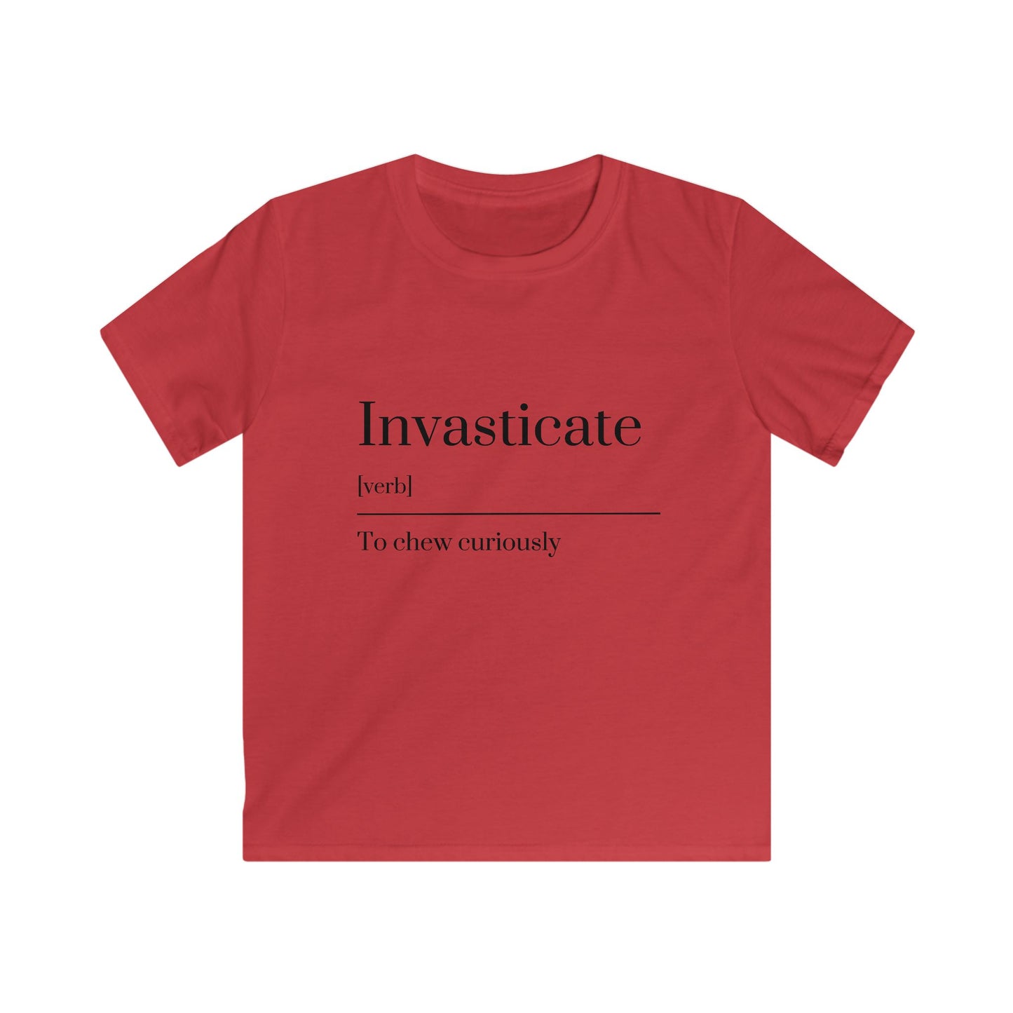 Curious Kids Tee - Invasticate Definition Shirt, Funny Youth T-Shirt, Gift for Kids, Educational Apparel, Classroom Wear