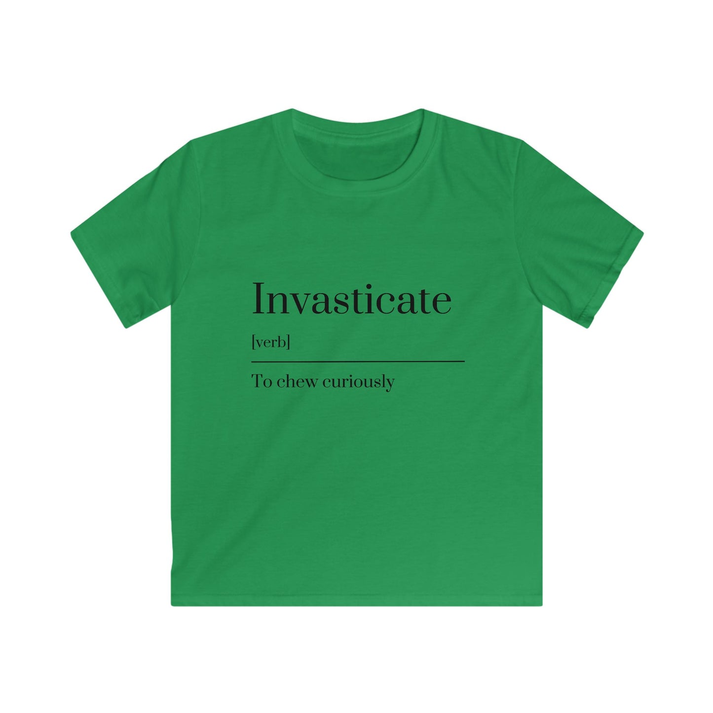 Curious Kids Tee - Invasticate Definition Shirt, Funny Youth T-Shirt, Gift for Kids, Educational Apparel, Classroom Wear