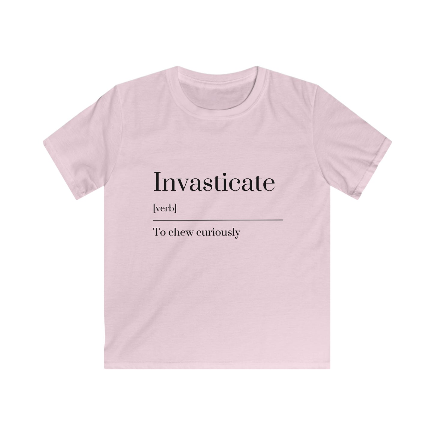 Curious Kids Tee - Invasticate Definition Shirt, Funny Youth T-Shirt, Gift for Kids, Educational Apparel, Classroom Wear