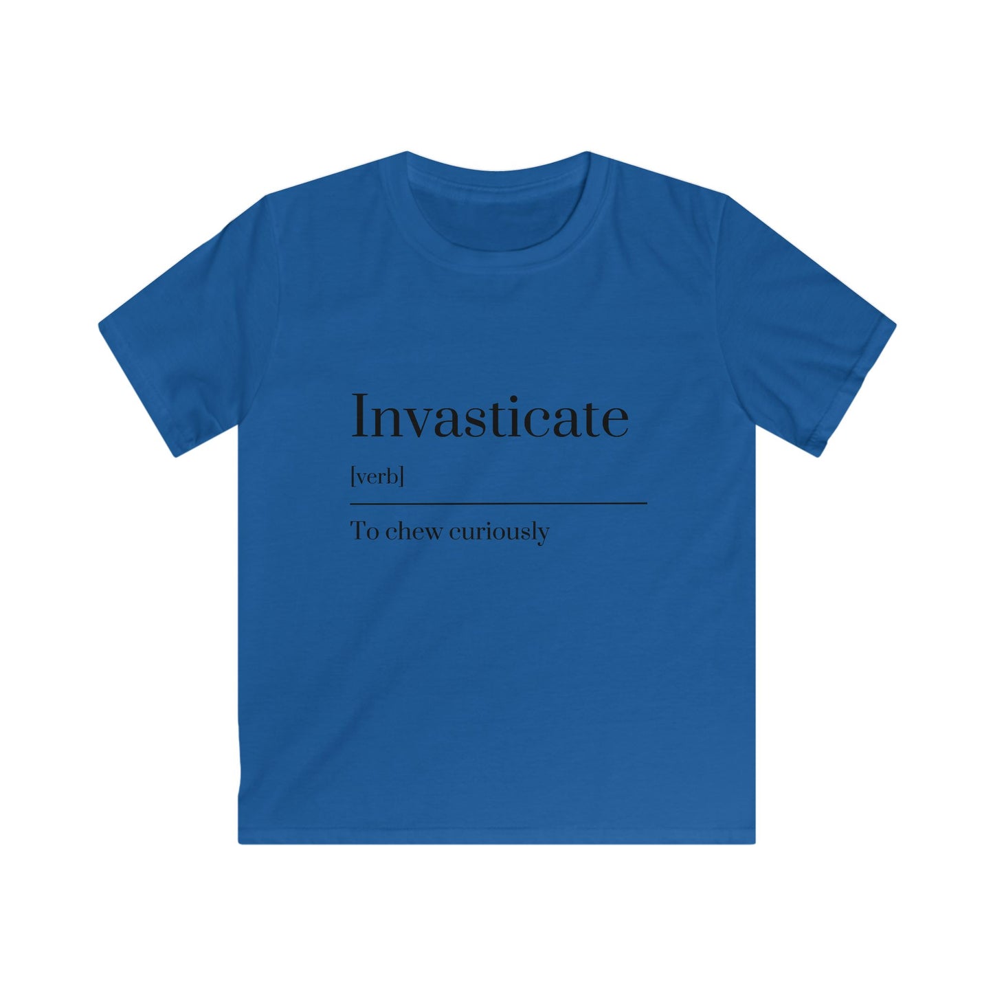 Curious Kids Tee - Invasticate Definition Shirt, Funny Youth T-Shirt, Gift for Kids, Educational Apparel, Classroom Wear