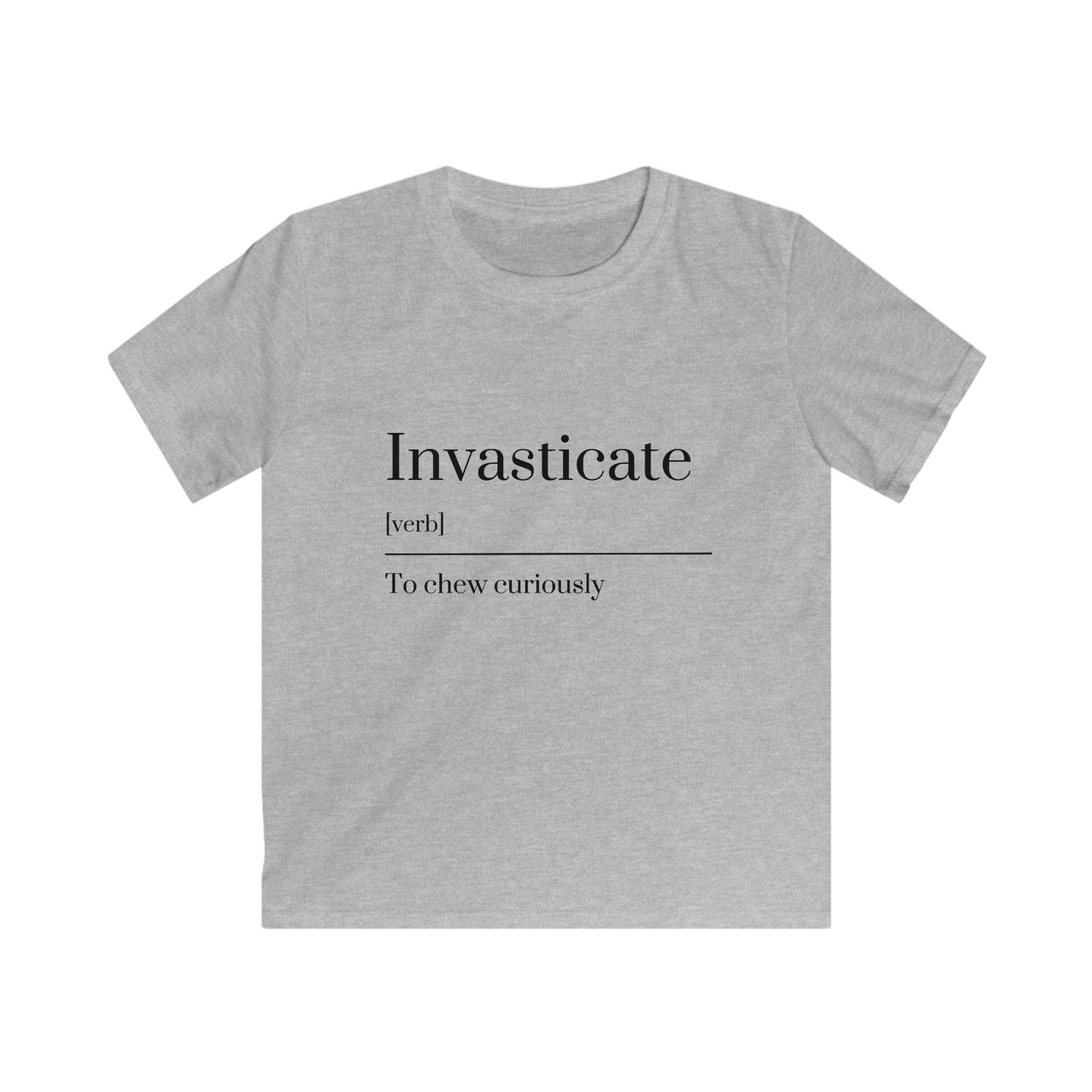 Curious Kids Tee - Invasticate Definition Shirt, Funny Youth T-Shirt, Gift for Kids, Educational Apparel, Classroom Wear