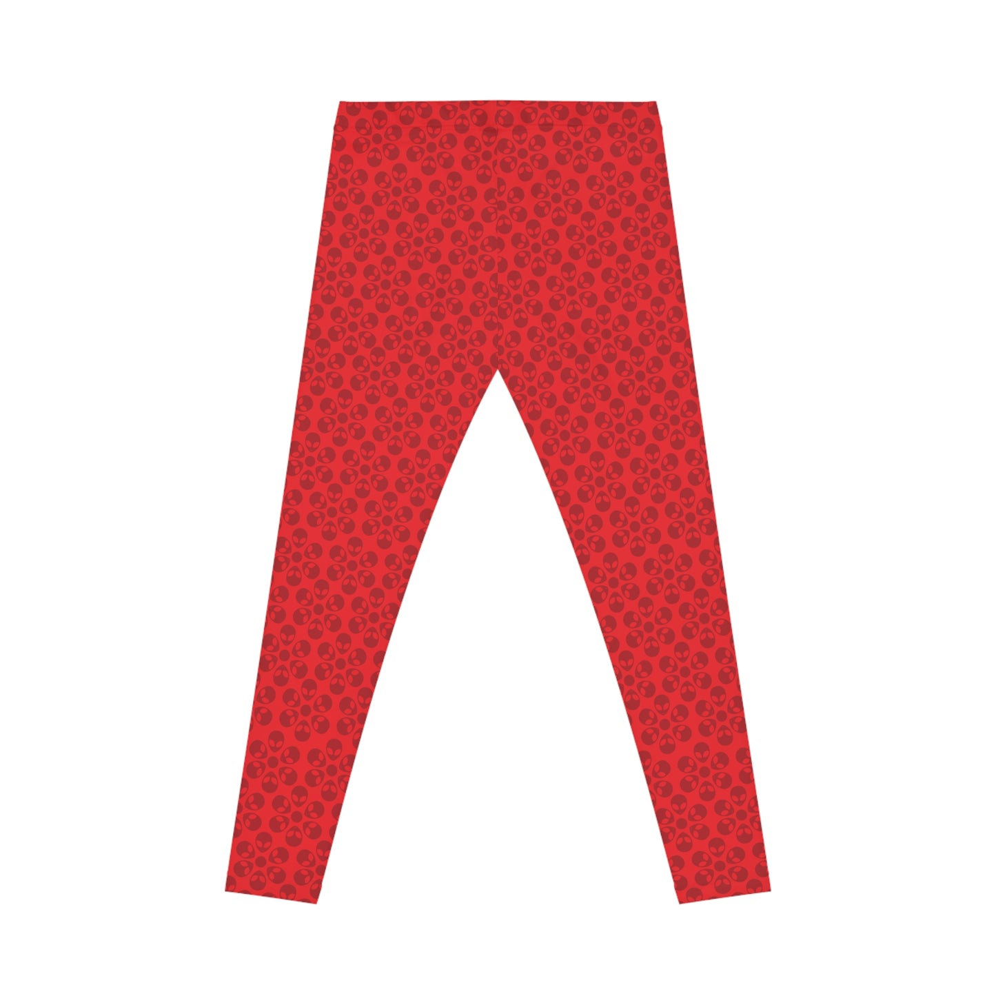 Chic Floral Leggings  Trendy Loungewear for Women Fitness Pants Yoga Wear Stylish Outfits Everyday Comfort Alien Flowers Red