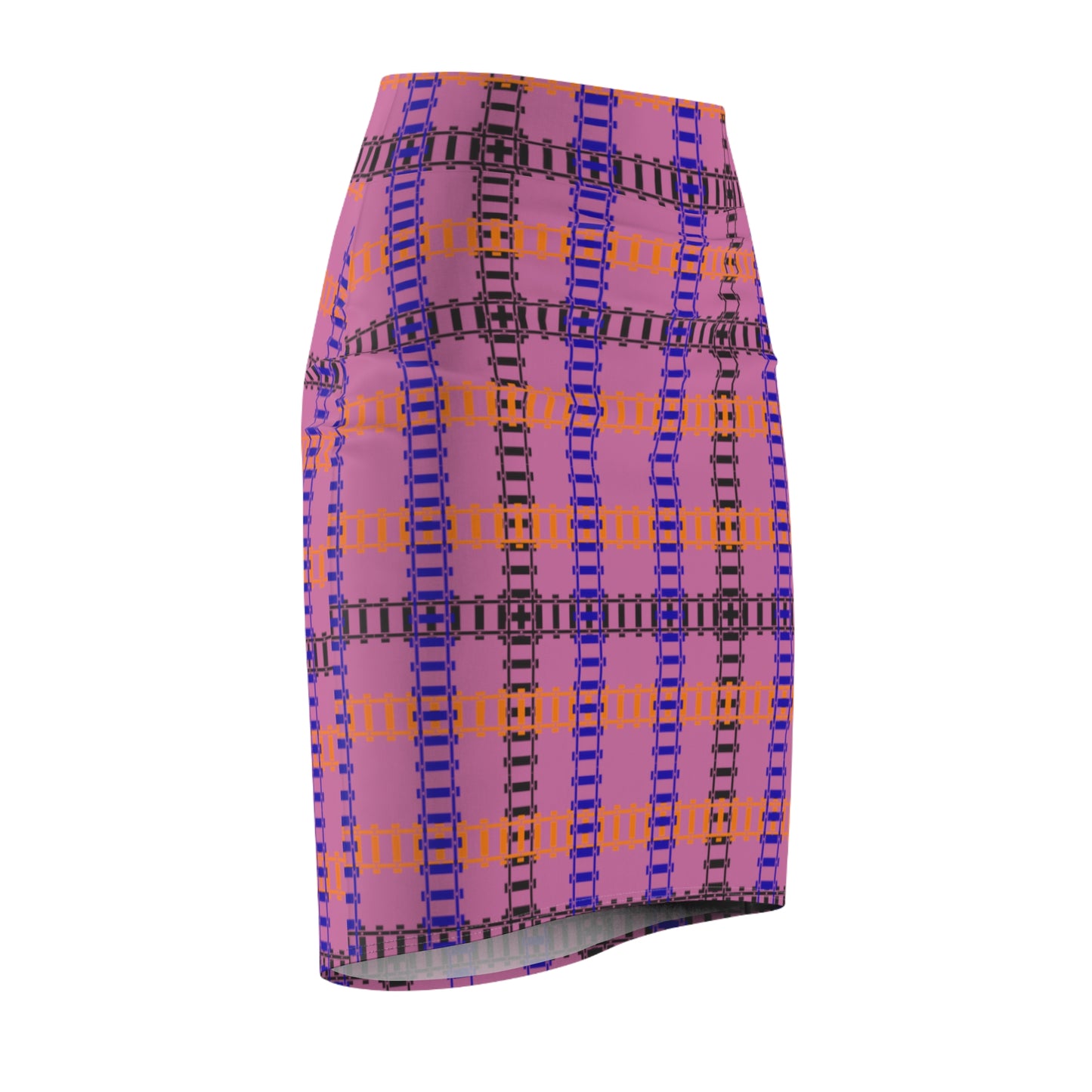 Chic Womens Pencil Skirt Stylish Office Attire Trendy Fashion Versatile Outfits Casual or Formal Wear Fall/Winter Fashion Train Tracks Light Pink