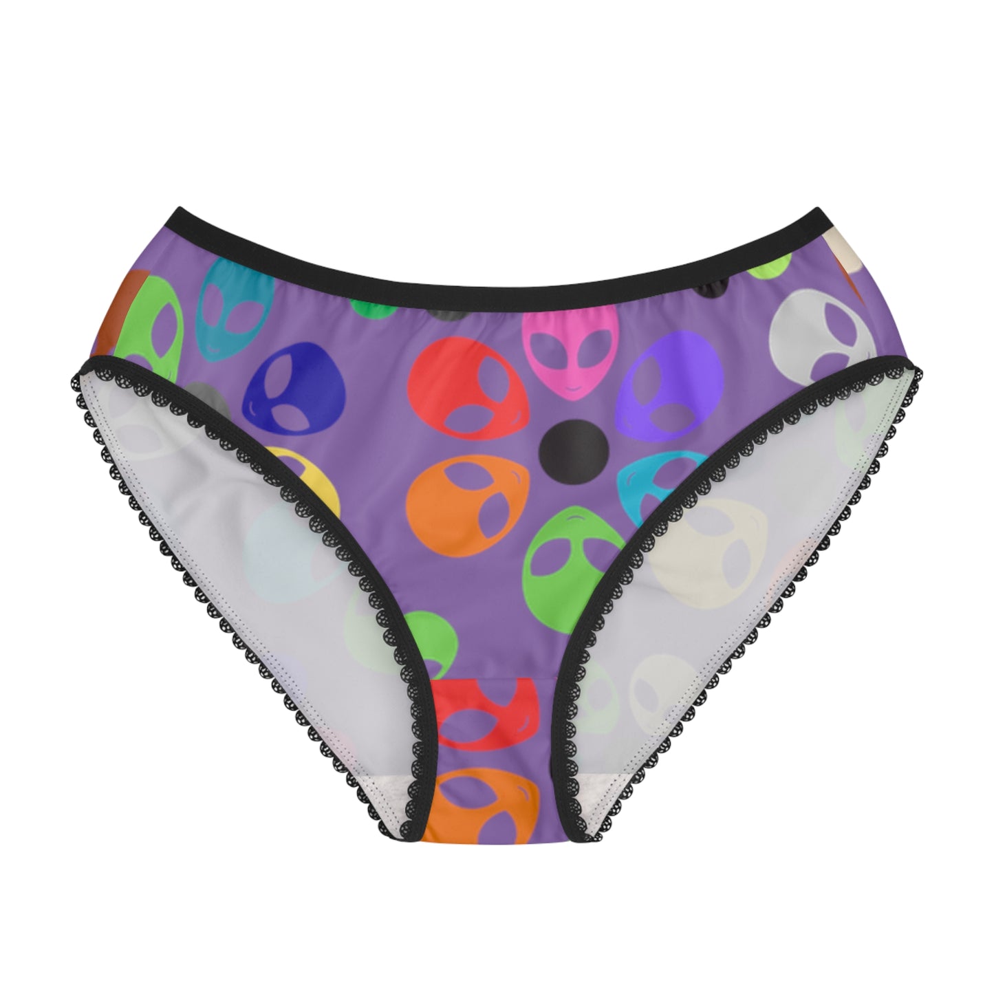 Colorful Alien Flower Womens Briefs Fun Underwear Unique Lingerie Set Gift for Her Festival Fashion Comfortable Panties Alien Rainbow Flowers Light Purple