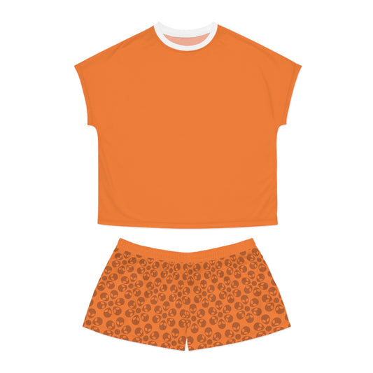 Stylish Womens Pajama Set Cozy Sleepwear AOP Floral Print Perfect for Lounging Gift for Her Summer Nights Relaxation Alien Flowers Crusta