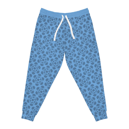 Stylish Floral Athletic Joggers Trendy Joggers Comfortable Workout Pants Casual Loungewear Gifts for Fitness Lovers Alien Flowers Light Blue