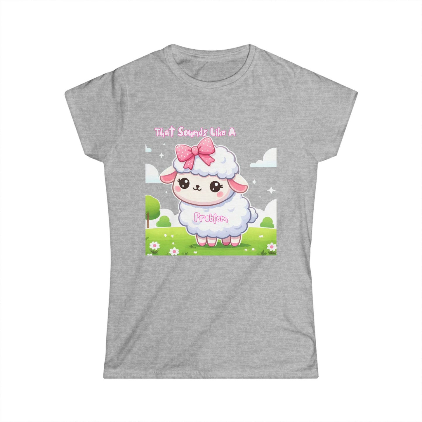 Cute Sheep Women's Softstyle Tee - Perfect for Animal Lovers and Casual Wear