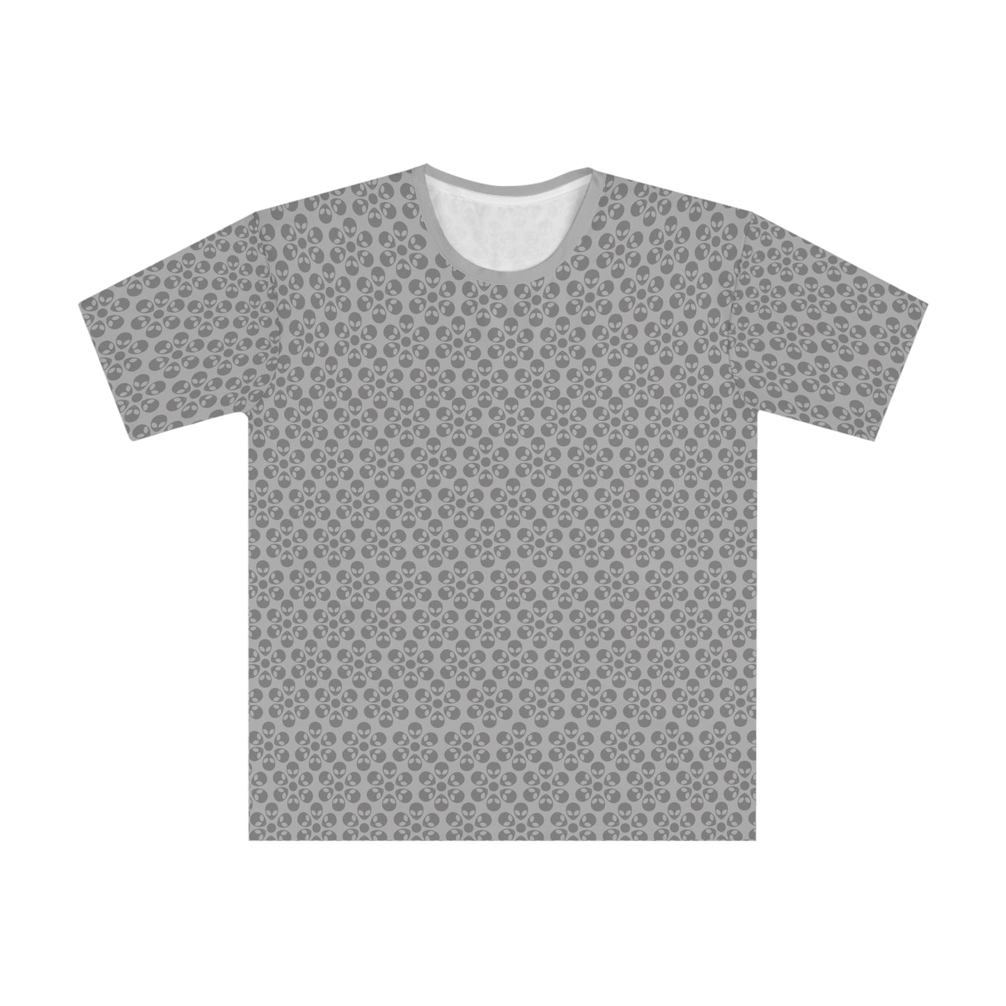 Mens Casual Graphic Tee Stylish Loose Tshirt Gift for Him Summer Fashion Relaxed Fit Wear Alien Flowers Light Grey