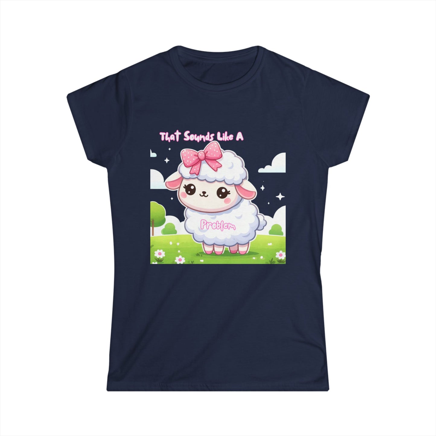 Cute Sheep Women's Softstyle Tee - Perfect for Animal Lovers and Casual Wear