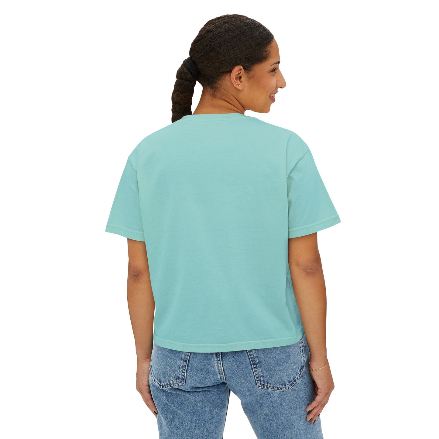Curious Adventure Women's Boxy Tee, Casual Summer Top, Gift for Foodies, Vintage Inspired Shirt, Chew Curiously Tee