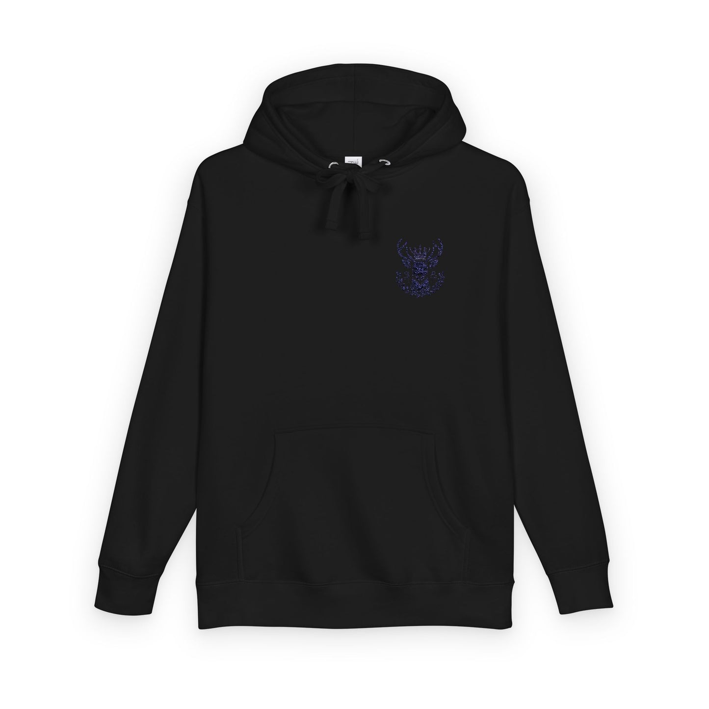 Cozy Unisex Fleece Hoodie with Deer Emblem - Oh Deer Lord