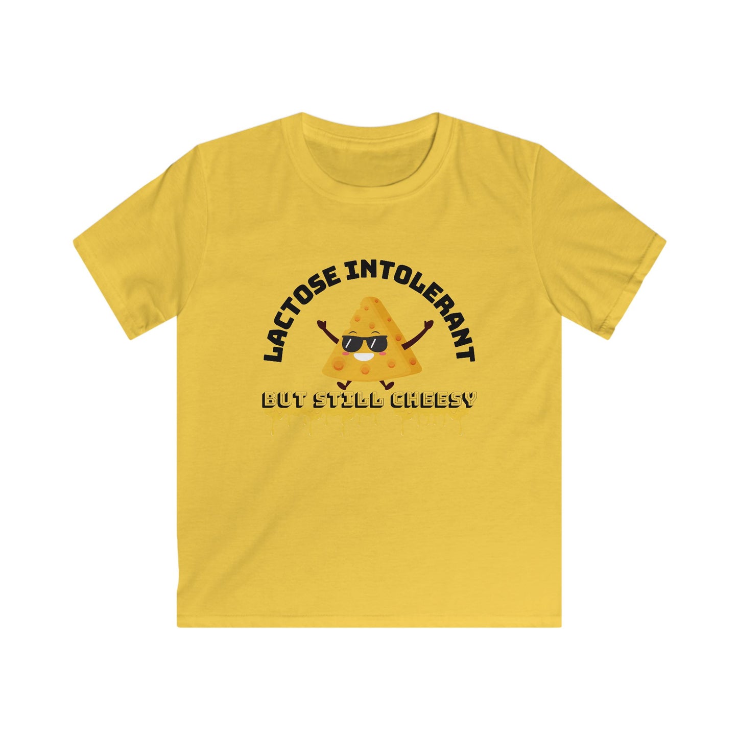Cheesy Kids Tee - Lactose Intolerant Humor, Cute Funny Kids Shirt, Gift for Cheese Lovers, Summer Apparel, Birthday Present, Playtime Wear
