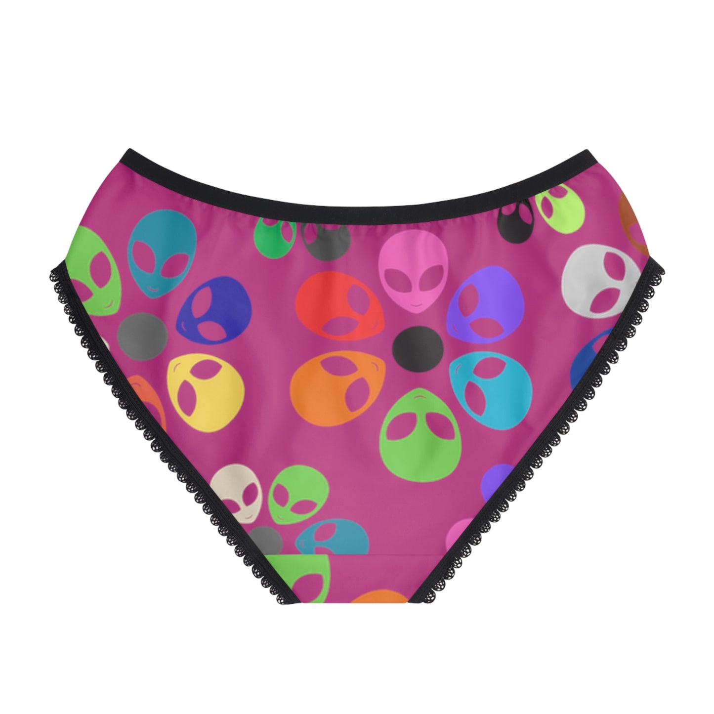 Colorful Alien Flower Womens Briefs Fun Underwear Unique Lingerie Set Gift for Her Festival Fashion Comfortable Panties Alien Rainbow Flowers Pink