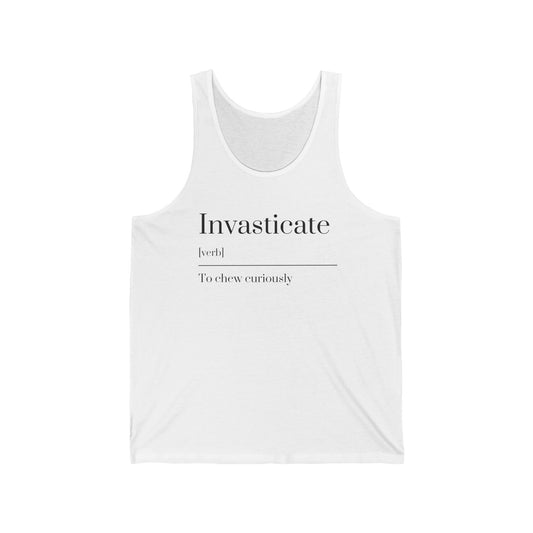 Invasticate Unisex Jersey Tank - Relaxed Fit, Everyday Wear, Gift for Friends, Summer Vibes, Motivational Apparel