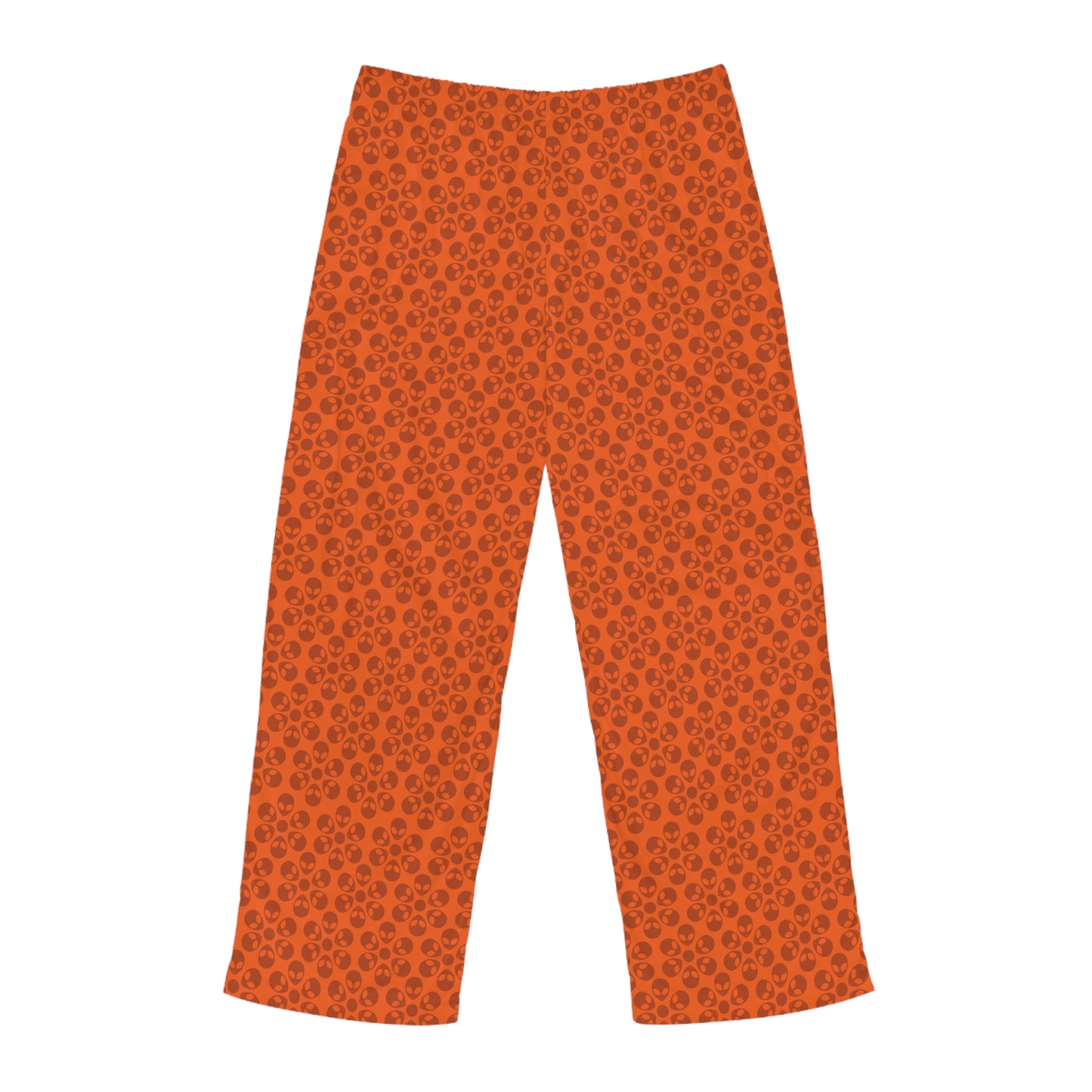 Cozy Mens Pajama Pants  Stylish Floral Sleepwear Ideal for Relaxing Gifts for Him Home Lounge Wear Unique Patterned PJs Alien Flowers Orange